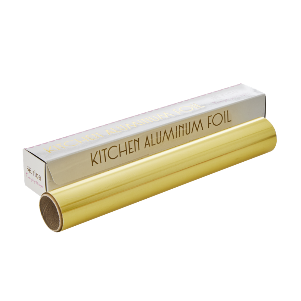 Aluminum Kitchen Foil in Gold By Rice DK Vibrant Home
